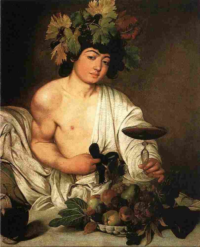 caravaggio bacchus Art A4 Photo Print