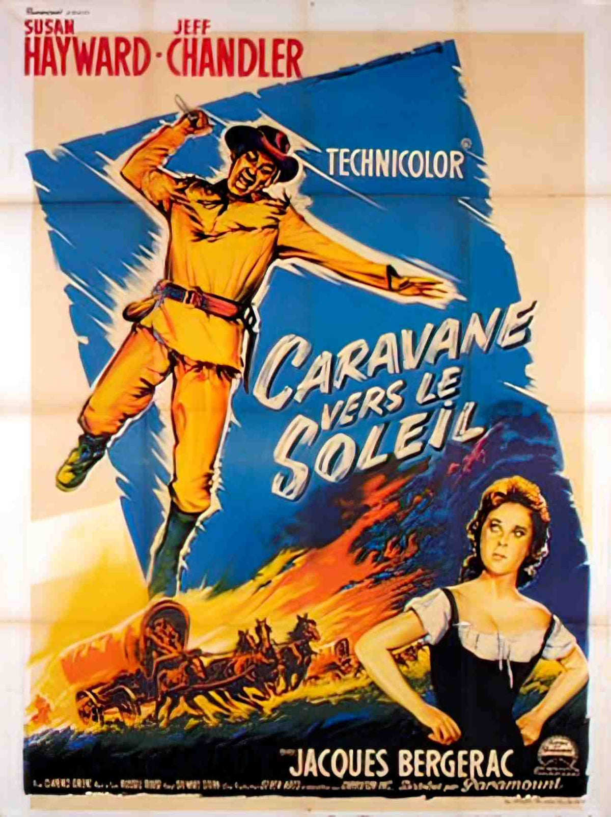 caravane vers le soleil Advert A4 Photo Print