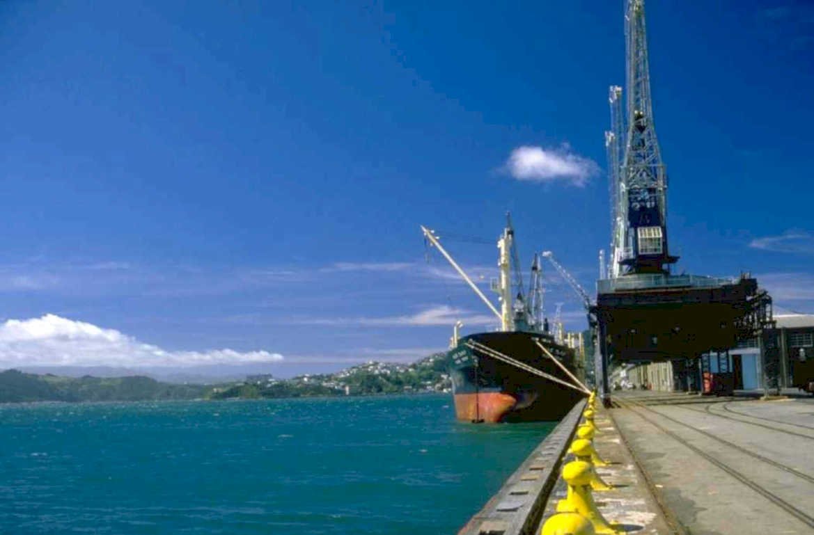 cargo ship auckland 1980s 1990s A4 Photo Print