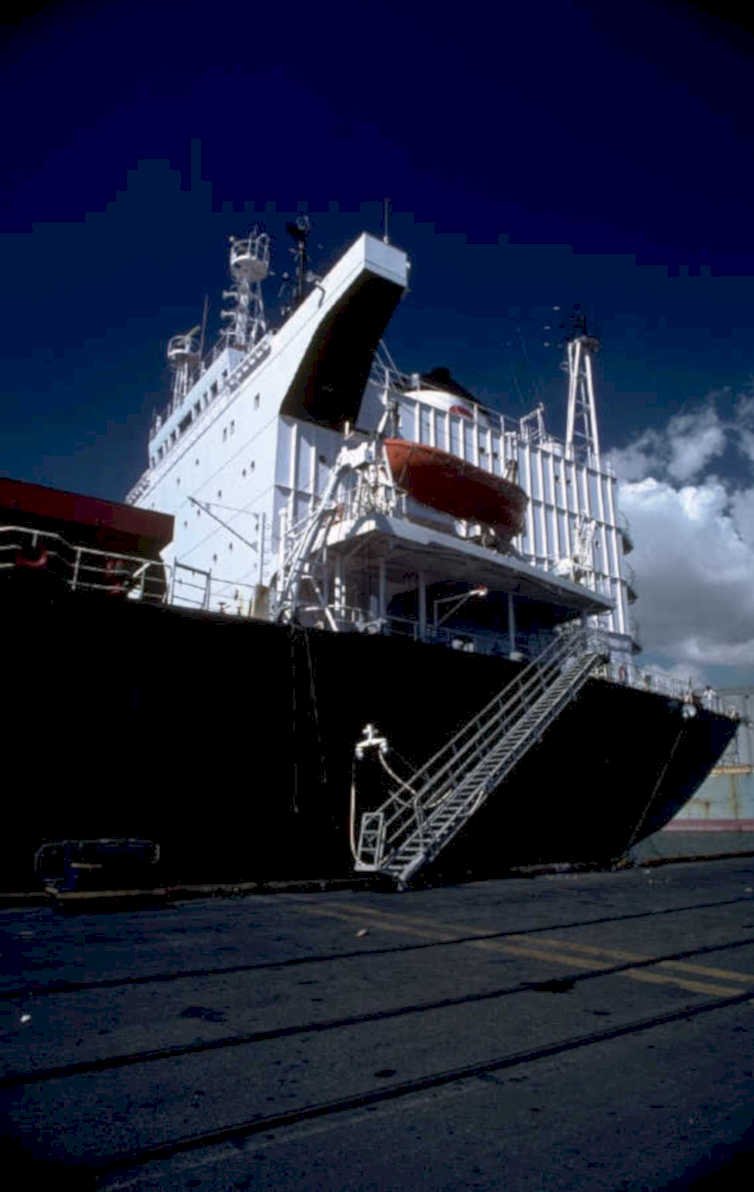 cargo ship dock 1980s 1990s A4 Photo Print