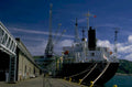 cargo ship docking 2 1980s 1990s A4 Photo Print