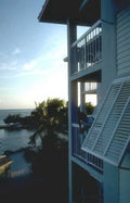 caribbean balcony sunset Vintage A4 Photo Print