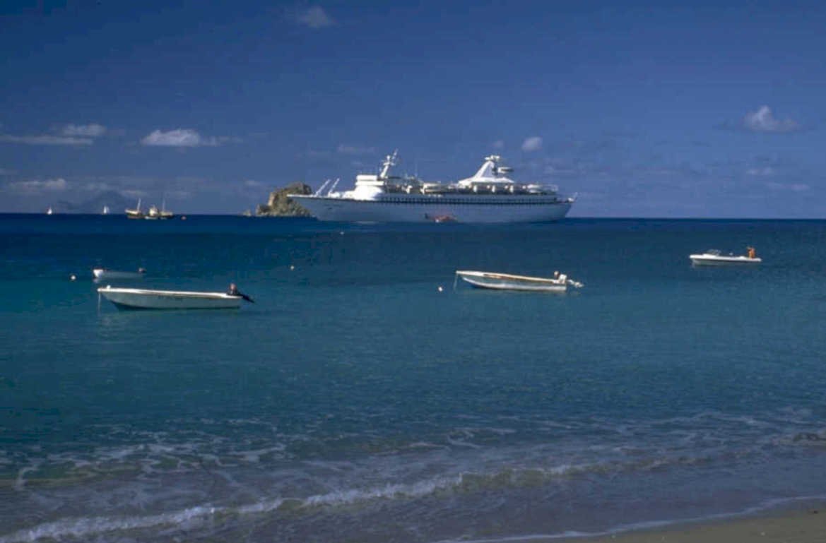 caribbean cruise stmaarten 1980s 1990s A4 Photo Print