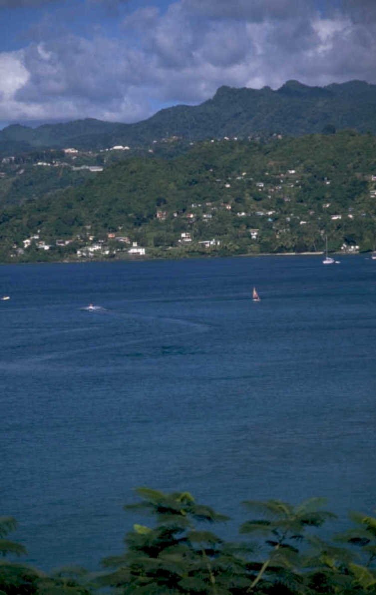 caribbean vista mountains 1980s 1990s A4 Photo Print