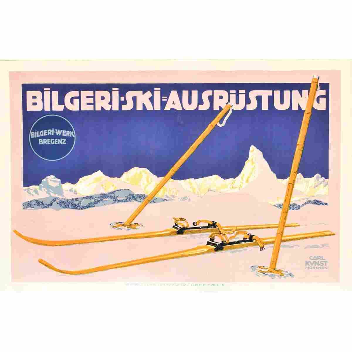 cark kunst bilgeri ski ausruestung vers 1910 2 Advert A4 Photo Print