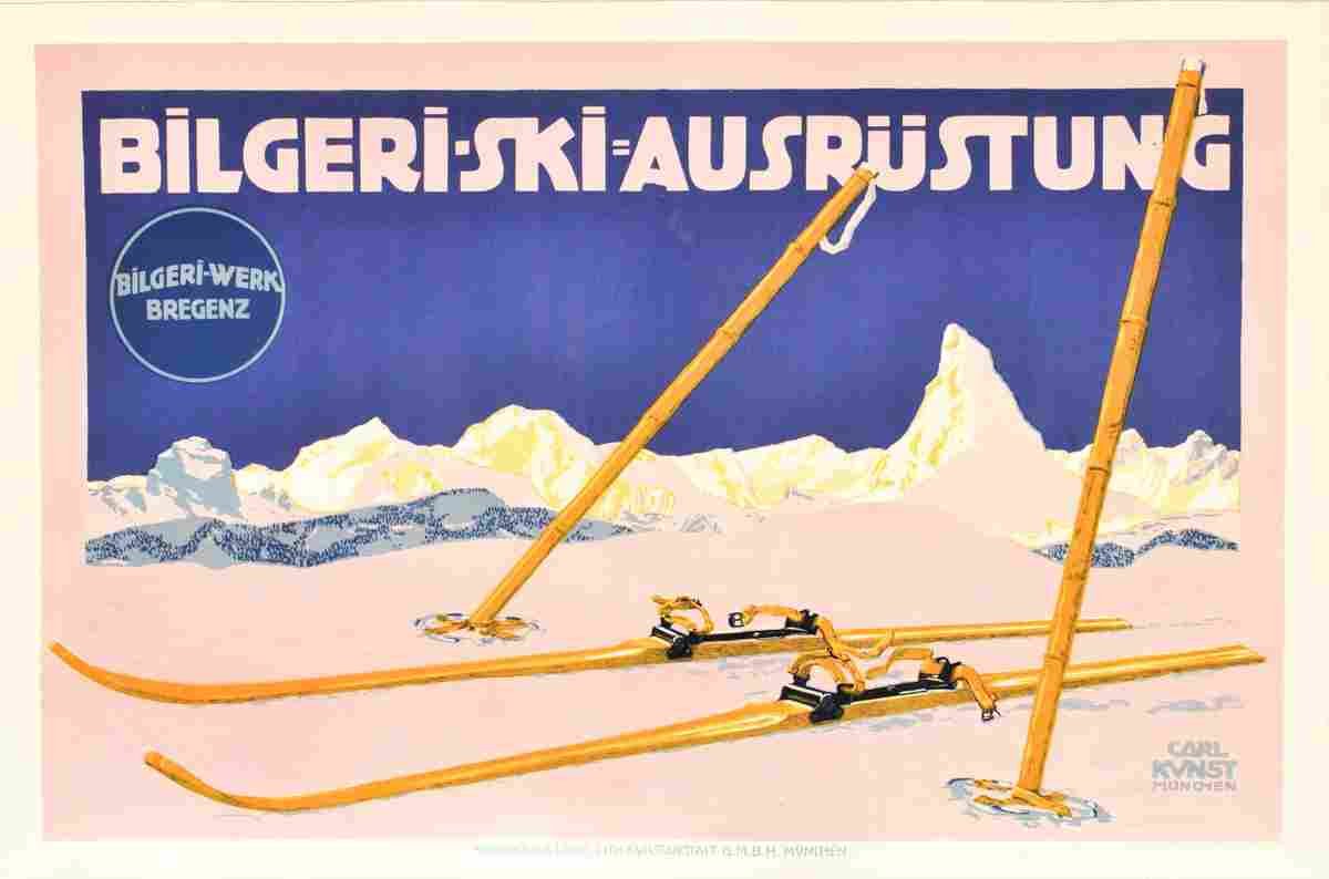 cark kunst bilgeri ski ausruestung vers 1910 4 Advert A4 Photo Print