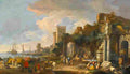 carlevarijs luca capriccio view of a mediterranean port Art A4 Photo Print