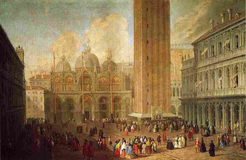 carlevarijs luca piazza san marco looking east Art A4 Photo Print