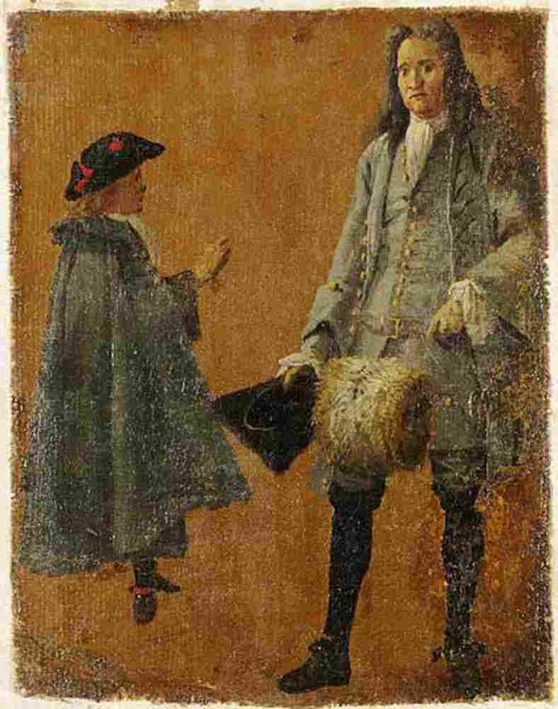carlevarijs luca study of two men Art A4 Photo Print