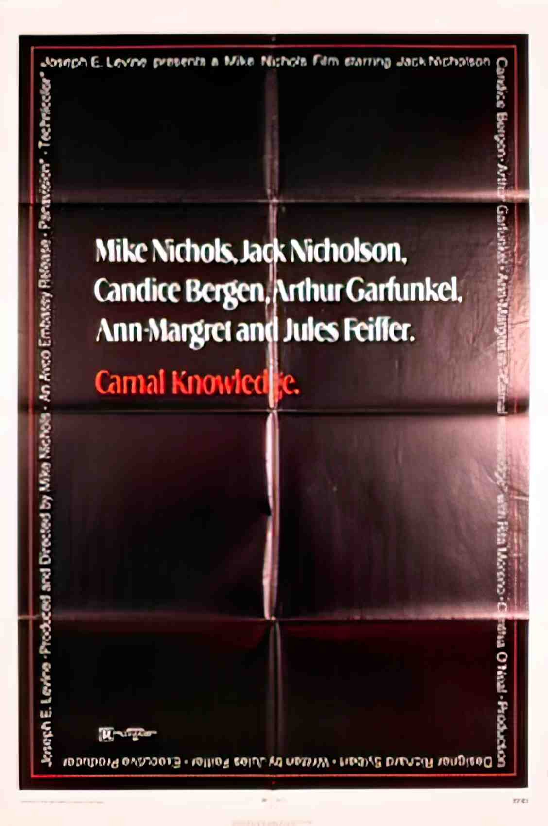 carnal knowledge us 1sh A Advert A4 Photo Print