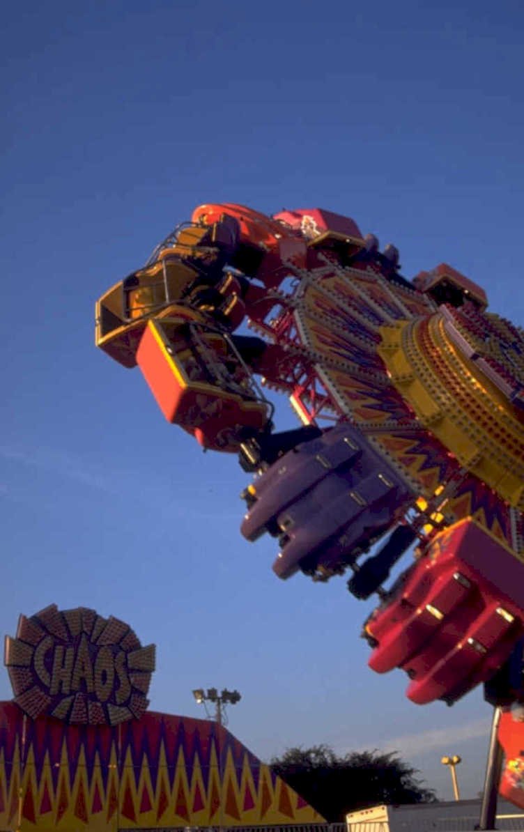 carnival chaos ride 1980s 1990s A4 Photo Print