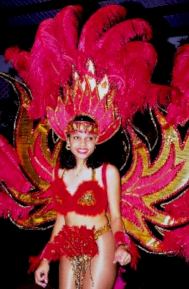 carnival dancer feathers1980s 1990s A4 Photo Print