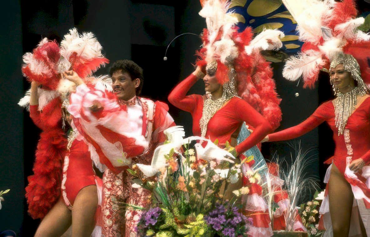 carnival dancers miami Vintage A4 Photo Print