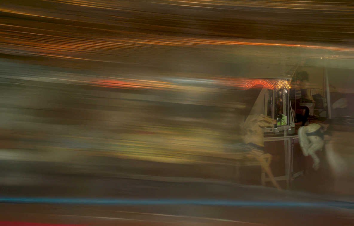 carnival ferris wheel Vintage A4 Photo Print