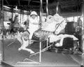 carousel horse 1923 Vintage world war A4 Photo Print