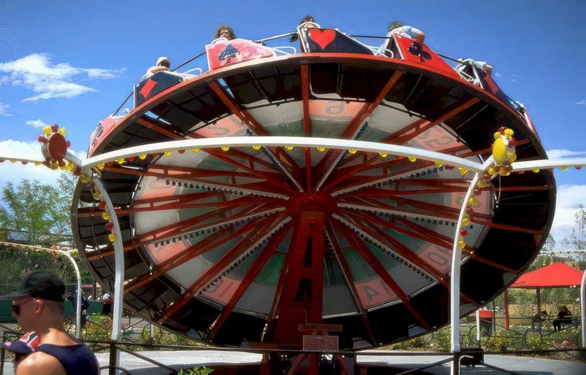 carousel red white Vintage A4 Photo Print