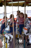 carousel zebra horse Vintage A4 Photo Print