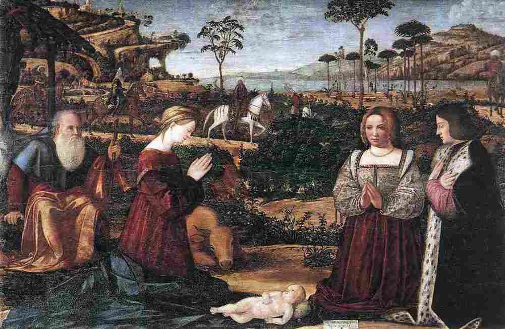 carp Holy Family with Two Donors Art A4 Photo Print