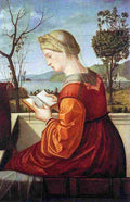 carp The Virgin Reading Art A4 Photo Print