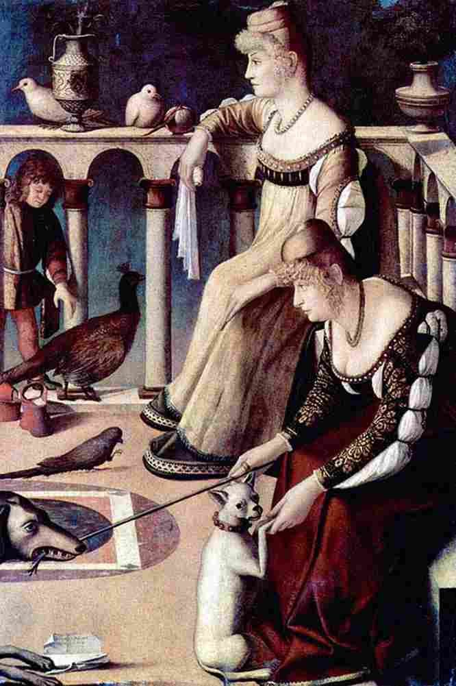 carp Two Venetian Ladies Art A4 Photo Print