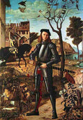 carp Young Knight in a Landscape Art A4 Photo Print