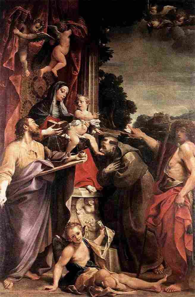 carr Madonna Enthroned with St Mathew Art A4 Photo Print