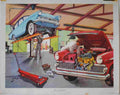 cars in the garage Advert A4 Photo Print
