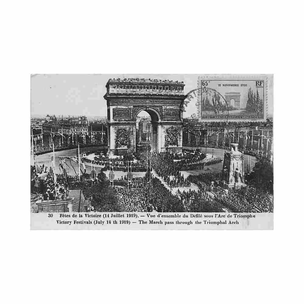 carte maximum 20eme anniversaire de l armistice Vintage A4 Photo Print