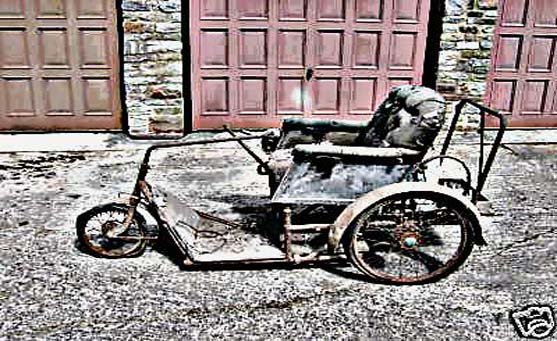carter invalid carriage motorbike A4 Photo Print