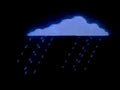 cartoon cloud rain1980s 1990s A4 Photo Print