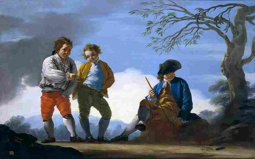 castillo jose boys playing chito Art A4 Photo Print