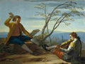 castillo jose two boys one solfeando and another playing the violin Art A4 Photo Print