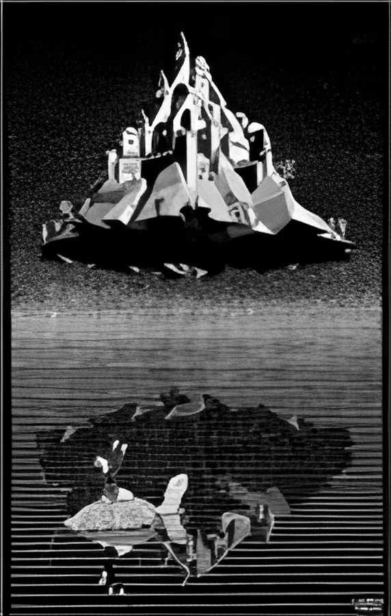 castle in the air mc escher 1928 A4 Photo Print