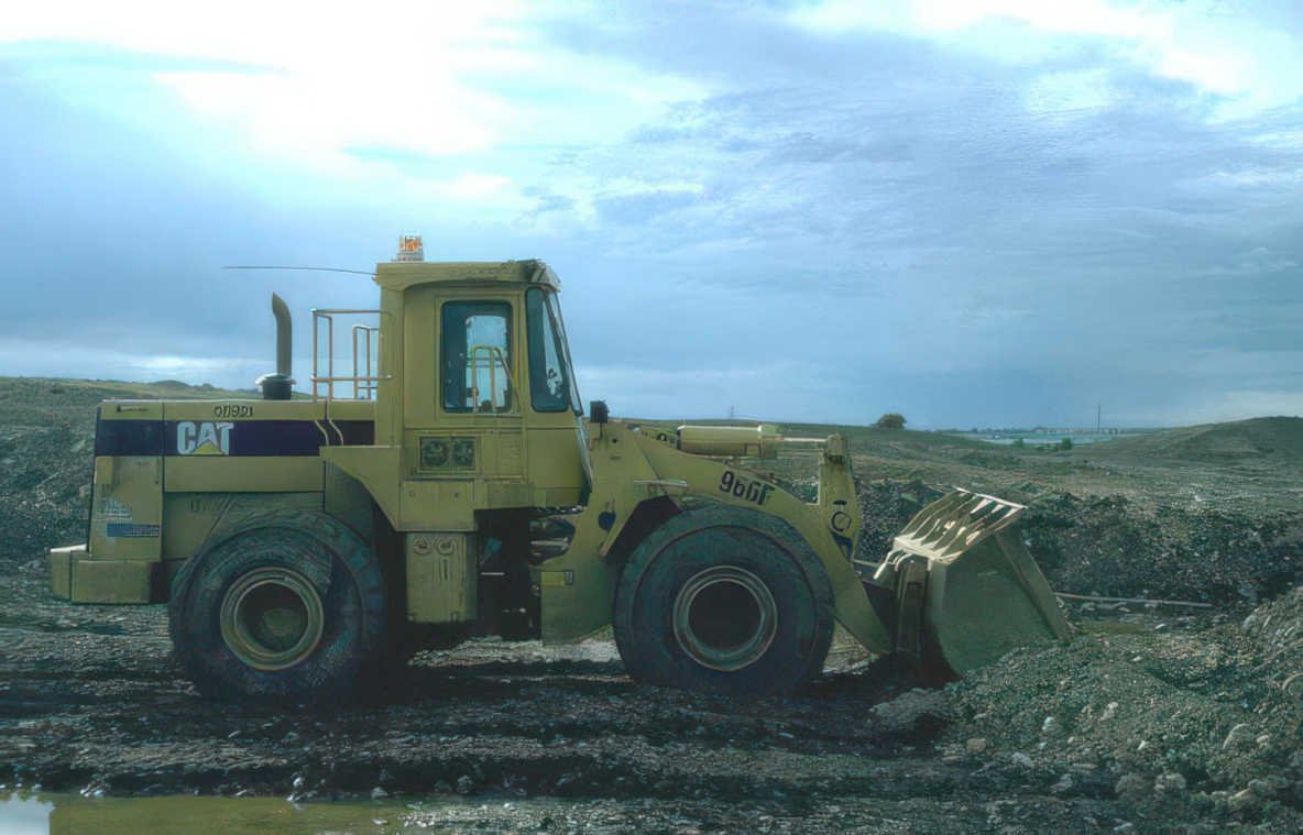 caterpillar 966f loader Vintage A4 Photo Print