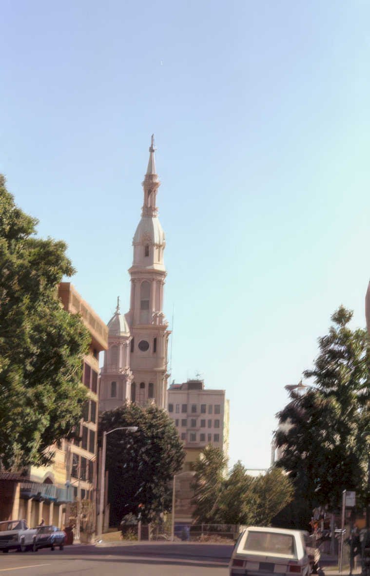 cathedral philadelphia spire Vintage A4 Photo Print