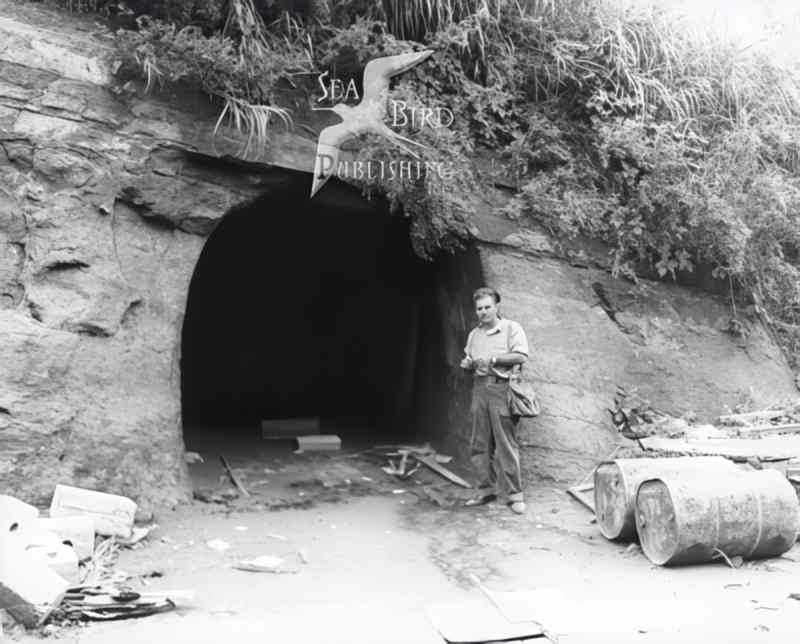 cave entrance worker Vintage world war A4 Photo Print