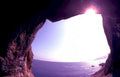 cave sunset ocean Vintage A4 Photo Print