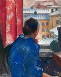 caw At the Window Art A4 Photo Print