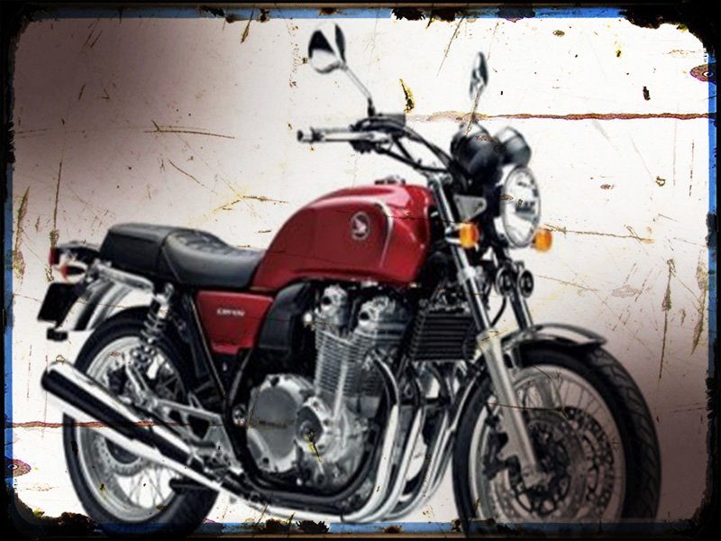 cb1100 ex A4 Photo Print Motorbike Vintage Aged