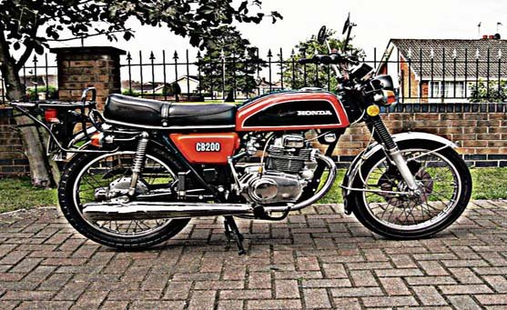 cb200 motorbike A4 Photo Print