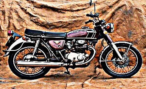 cb350 k4 disc motorbike A4 Photo Print