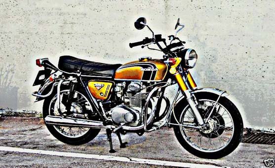 cb350 motorbike A4 Photo Print