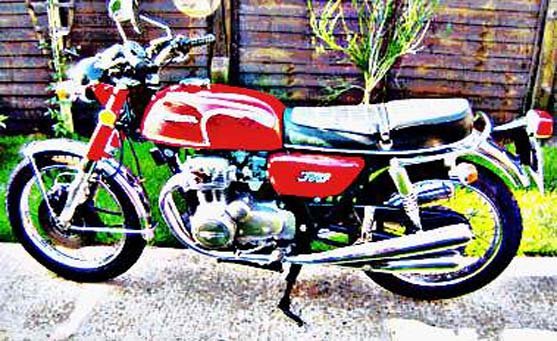 cb350f motorbike A4 Photo Print