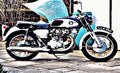 cb450 black bomber motorbike A4 Photo Print