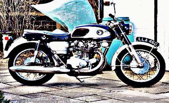 cb450 black bomber motorbike A4 Photo Print