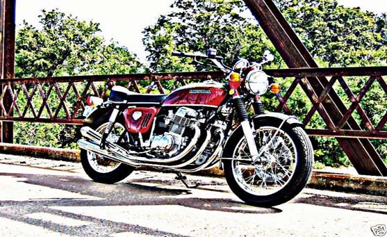 cb750 motorbike A4 Photo Print