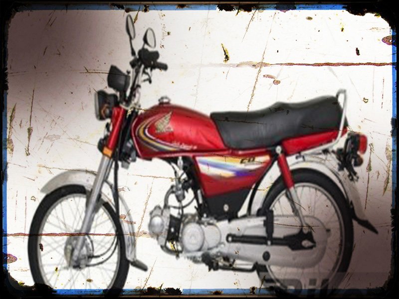 cd 70 A4 Photo Print Motorbike Vintage Aged