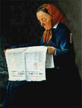 cecioni reading the newspaper Art A4 Photo Print