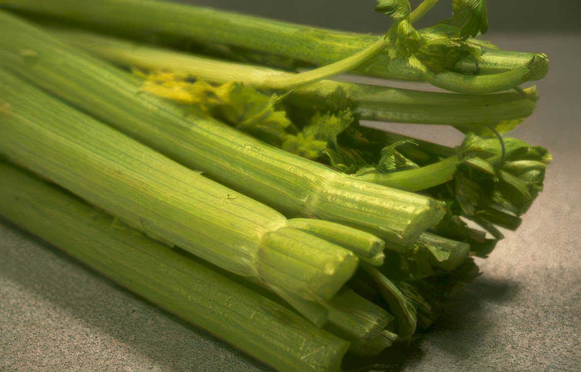 celery stalks fresh Vintage A4 Photo Print