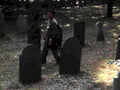 cemetery man gravestones1980s 1990s A4 Photo Print
